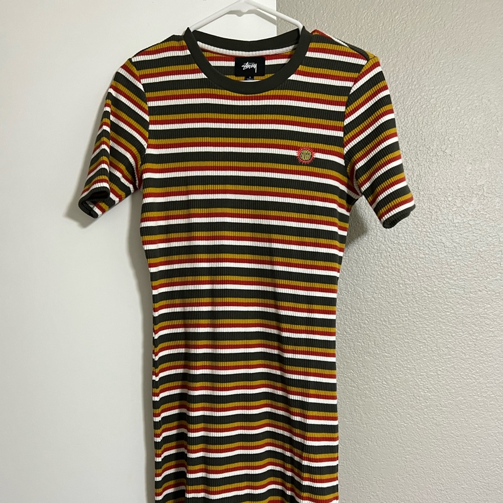 Study ribbed tshirt dress
